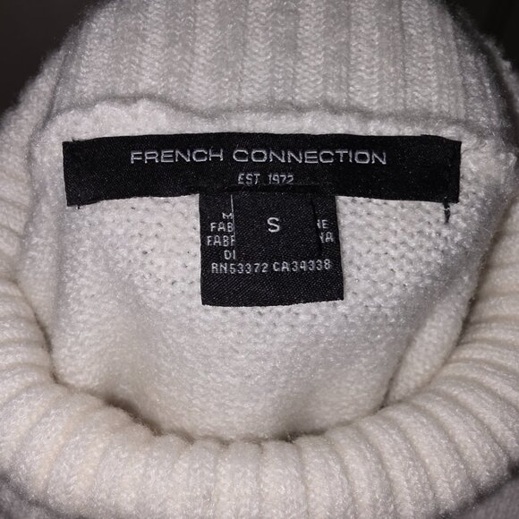 French Connection Oversized Turtleneck Sweater – Size S (Cream White) - Picture 4 of 5